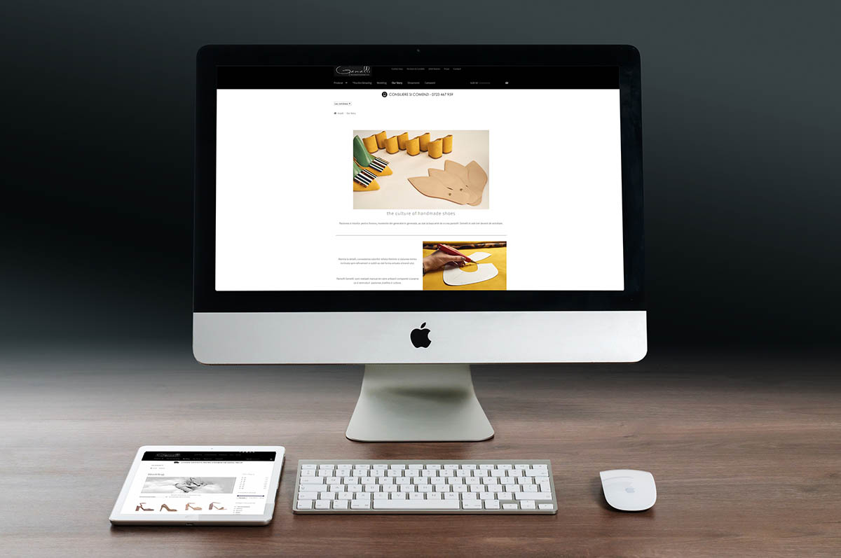 Realizare Site de Prezentare cu Magazin Online Incaltaminte Piele | Web Design si Fotografie de Produs Gemelli Shoes Constanta | Agentie Publicitate